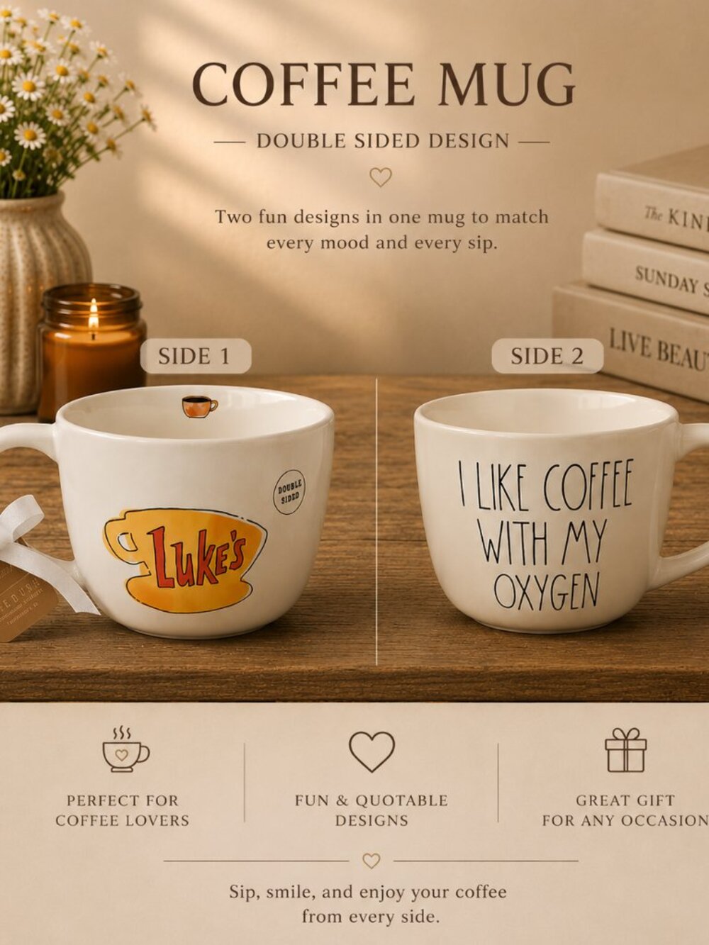 Rae Dunn Gilmore Girls I Like My Coffee Mug NWT
